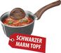MagicHome Steelpan Ligne Marbre Noir, avec couvercle en verre, 16 cm