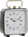 Item International Tafelklok Zurich - titanium/wit - H27 cm - Dia klok 19 cm - glas/metaal - Romeinse cijfers
