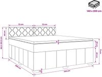 vidaXL Boxspringbed met matras Lichtgrijs 140 x 200 cm Stof