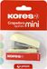 Kores Mini-nietmachine zacht geel + 1000 nietjes 24/6, compatibel met 26/6, compact formaat 6 x 4,5 x 3 cm, capaciteit 12 vellen papier 80 g, genietafstand 17 mm, ideaal als kantoormateriaal