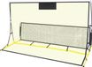 Ballon lanceur d'entraînement filet 210x120 cm Rebond haut/bas Cadre en fibre de verre Convient aux jeunes Jaune