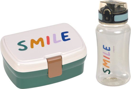 Lässig Lunch Set Little Gang Smile milky - ocean green