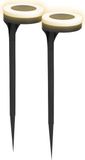 Panneau solaire LED - 2 pièces - Hauteur environ 45 cm - Lampe design pour éclairer les allées