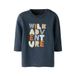 NAME IT BABY longsleeve met tekst - donkerblauw