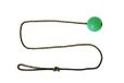 DINGO 17321-2 Nubby hondenbal, volledig met rubber gevuld, met 100 cm lang touw, willekeurige kleur