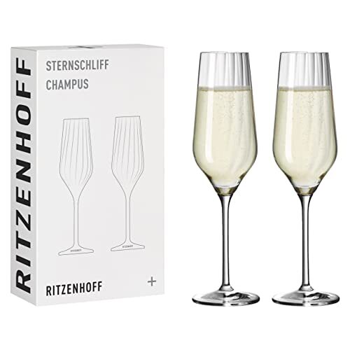 Ritzenhoff Sterrensliff Champusglasset #2, van kristalglas, 250 ml, vaatwasmachinebestendig, in geschenkverpakking