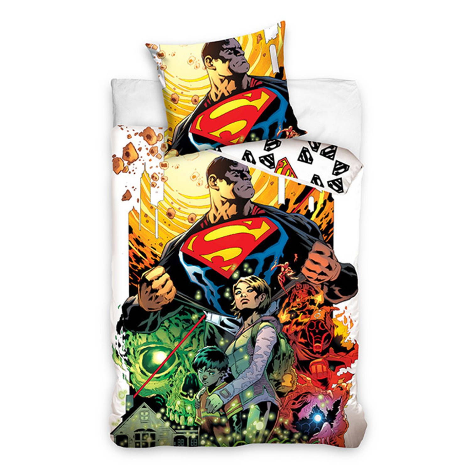 Superman Dekbedovertrek Power - Eenpersoons - 140x200 cm - Multi
