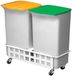 Durable Durabin® trolley voor twee afvalbakken 40 liter vierkant, wit