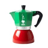 Bialetti Mokka Inductie, 6 kopjes (270 ml / 9.1 fl oz), Geschikt voor Alle Warmtebronnen, Driekleurig