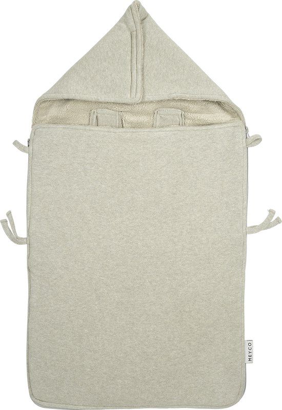 Meyco Baby Knit Basic voetenzak - sand melange - 40x82cm