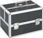 vidaXL - Make-up koffer - 22x30x21 cm - Aluminium - Zwart