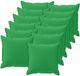vidaXL - Kussensloop - 12 stuks - Houten - Groen - 40 x 40 cm - Polyester