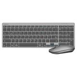 LogiLink ID0215 Toetsenbord en Muis Set - Draadloos, Bluetooth, QWERTZ Duits, Antraciet/Grijs
