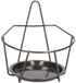 Esschert Design Balkon bloempothouder - bloembak met ophanging - zwart metaal - 17 x 18 x 17 cm - rond