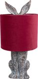 Clayre & Eef Tafellamp Konijn Ø 20x43 cm Bruin Rood Polyresin