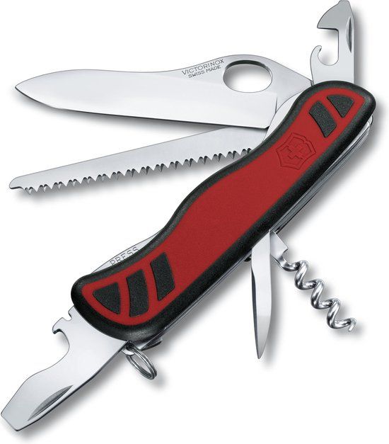 Victorinox Forester M Grip Zwitsers Zakmes - Rood/Zwart - 12 Functies