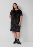 s.Oliver - Robe en velours avec paillettes - Noir - Taille 46