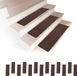 Relaxdays Trapmatten - 16 stuks - 65x20 cm - bruin