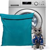 Fayemint Petwear sac de lavage, sac de lavage pour animaux de compagnie, sac de lavage avec fermeture éclair, sac de lavage pour animaux de compagnie pour chiens, chats, literie pour animaux de compagnie, couvertures, beige