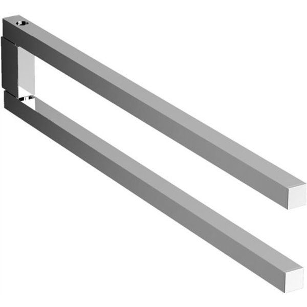 Clou Quadria zwenkbaar handdoekrek dubbel chroom B1.4xH7.1xD35.7cm CL/09.01.114.29