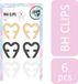 Glam & Go BH Clips - 6 stuks - 3 kleuren