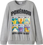 Name it Sweatshirt Pokémon Lange mouw Grijs Katoen Polyester