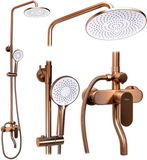 Rea - Drop - Doucheset - Geborsteld Koper - 13X15X145Cm