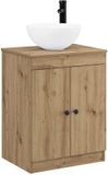 vidaXL Badkamermeubel Set Artisanaal eiken Bewerkt hout