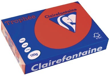 Clairefontaine Trophée Intens A4 kersenrood 120 g 250 vel