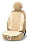 Bottari 12150 Rugleuning voor de zomer, voor de auto, hout van natuurlijke bamboevezel, kleur beige