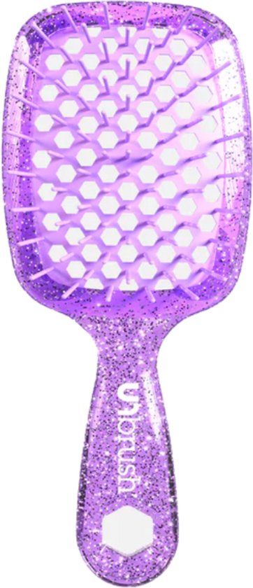 UNbrush Detangling Hair Brush Mini Glitter- Amethyst