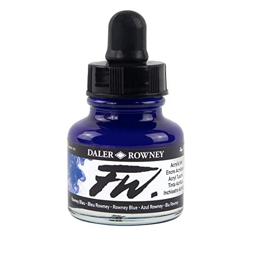 Daler Rowney FW Acrylic Paint - 29.5ml - Rowney Blue