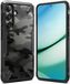 Ringke Fusion X | Hoesje Geschikt voor Samsung Galaxy S25 Plus | Back Cover | Militaire Standaard | Design Camo Zwart