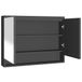 VidaXL Badkamerkast met spiegel 80x15x60 cm MDF Antracietkleurig