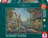 Schmidt Puzzle Café espagnol de rue Thomas Kinkade Studios 1000 pièces Adultes à partir de 12 ans