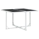 VidaXL 9-delige Tuinset met kussens, wit, textielstof