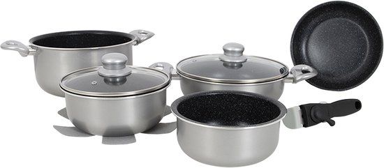 Gimex Pannenset - Inductie - Zilver - 8-Delig