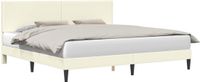 vidaXL Bedframe met hoofdeinde Crèmekleurig 180 x 200 cm Corduroy stof