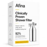 Afina Douchefilter - Hogedrukfiltratie voor gezonder haar en huid, vermindert haaruitval, droge jeukende huid, roos, eczeem, beschermt gekleurd haar, eenvoudig te installeren en universele pasvorm