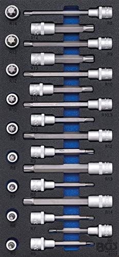 BGS 4117 | Werkplaatswageninleg 1/3: bit-inzetset | wigprofiel (voor RIBE) | 25-delig
