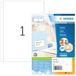 HERMA 4458 universele etiketten A4 groot (200 x 297 mm, 100 velle, papier, mat) zelfklevend, bedrukbaar, permanent klevende adresetiketten, 100 etiketten voor printer, Wit