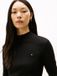 Tommy Hilfiger Chemise à manches longues en coton noir pour femme M
