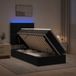vidaXL Lit plateforme avec matelas Noir 90 x 190 cm Velours
