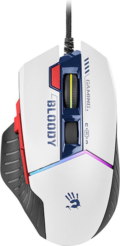 A4TECH BLOODY W95Max Gaming Mouse - USB - White
