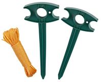 Windhager Tuin- en plantenrichtsnoerset, plantenlijnen, plantenkoord, aanzethulp, richtsnoer tuin, 15 m, groen