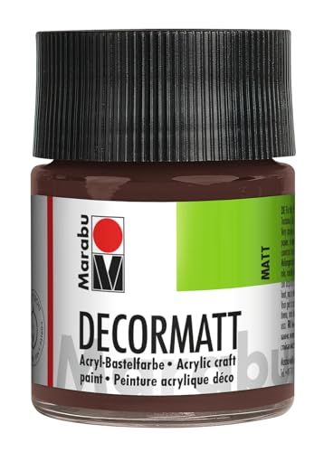 Marabu Acrylverf "Decormatt", middenbruin, 50 ml, in glas