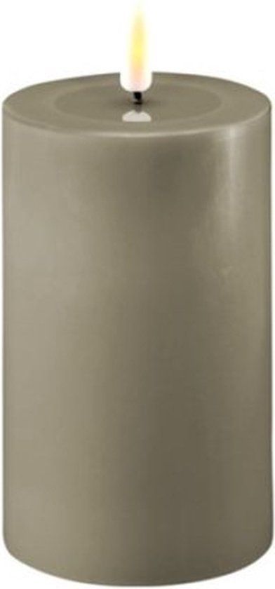 Deluxe Homeart Luxe LED Stompkaars - Sand - 7.5 x 12.5 cm - Paraffine