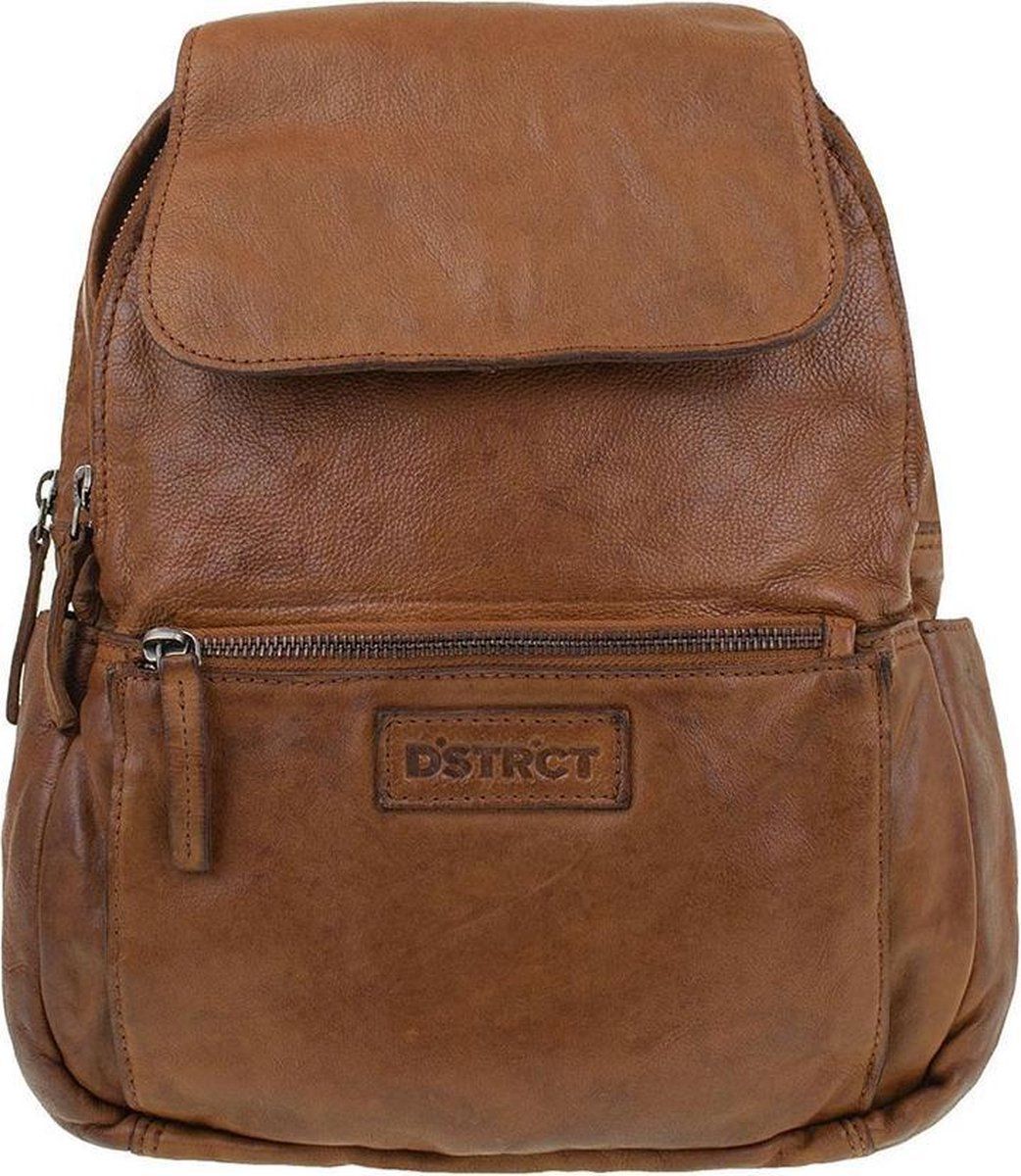 DSTRCT Harrington Road Leren Rugtas - Cognac - Bruin