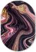 MuchoWow Muurovaal - Kunststof Wanddecoratie - Marmerlook - Roze/Paars/Goud - 80x120cm