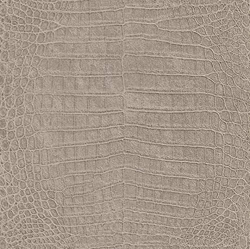Rasch Behang 474138 - vliesbehang met krokodil lederlook in bruin uit de collectie Mandalay - 10,05 m x 0,53 m (LxB)